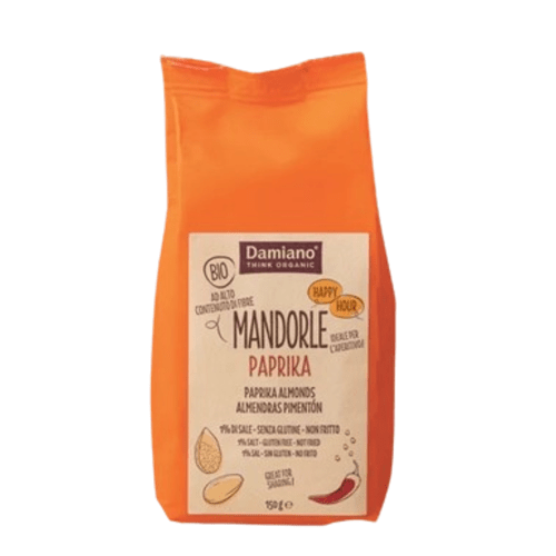 Amandes blanches grillées au paprika, Damiano, 150g*
