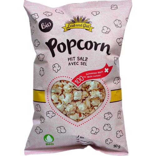 Popcorn suisse avec sel BIO (Label Knospe), Leib und Gut, 90g*