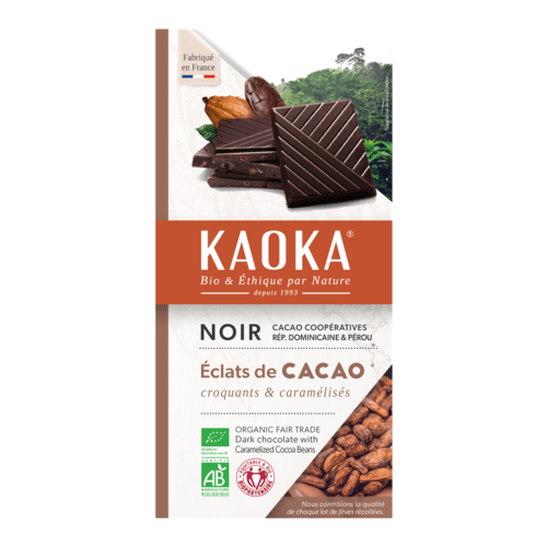 Chocolat noir fèves, Kaoka, 100g*