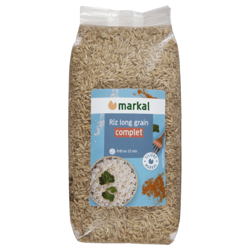 Riz long grain complet, Markal, 1kg*