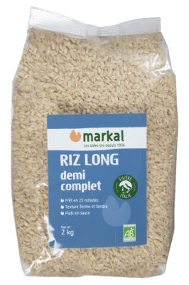 Riz long demi-complet, Markal, 2kg