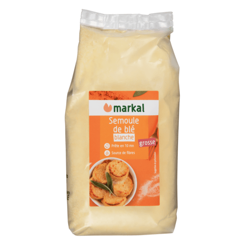 Semoule de blé dur blanche grosse, Markal, 500g*