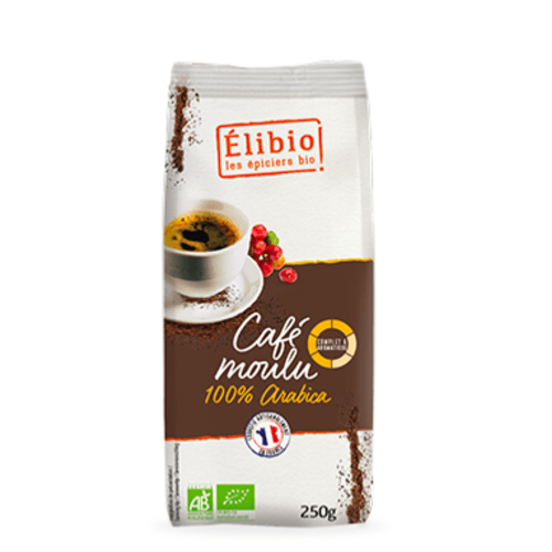 Café moulu 100% arabica, Elibio, 250g*