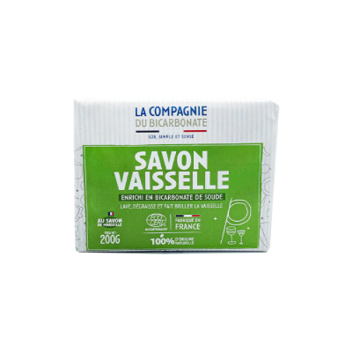 Savon vaisselle bicarbonate ecocert, Compagnie du bicarbonate, 200g
