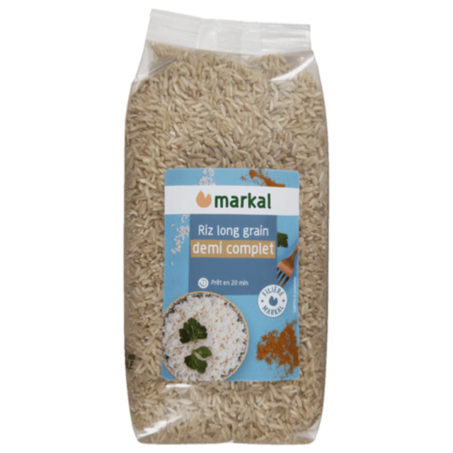 Riz long grain demi complet, Markal, 1kg*