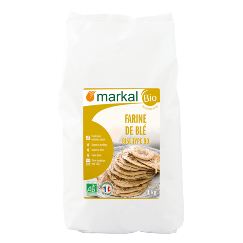 Farine de blé T80, Markal, 1kg*