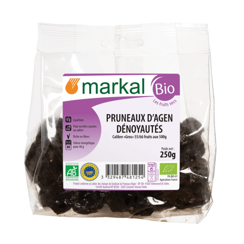 Pruneaux d'agen 1/2 secs dénoyautés, Markal, 250g*
