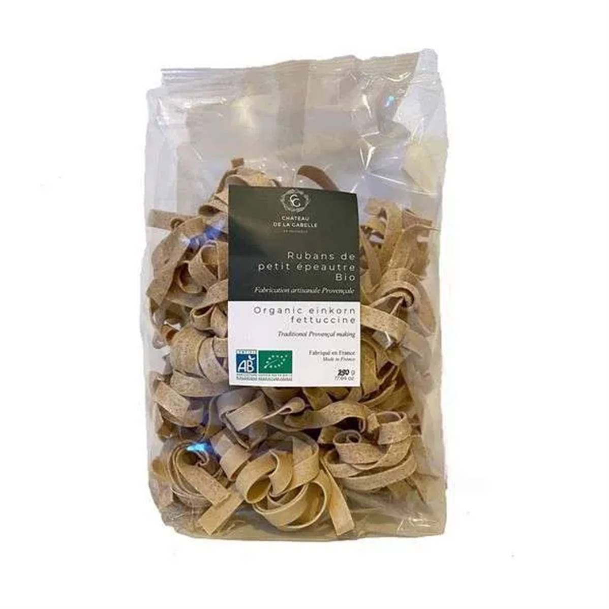 Petit épeautre Rubans (pâtes sans œufs), Château de la Gabelle, 250g