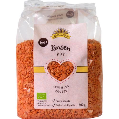 Lentilles rouges BIO, Leib und Gut, 500g*