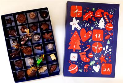 Calendrier de l'avent, assortiment, Façon Chocolat, 140g