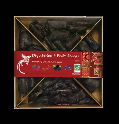 Dégust. 4 Fruits Rouges - (framboise, cassis, mûre, myrtille), Façon Chocolat, 200g