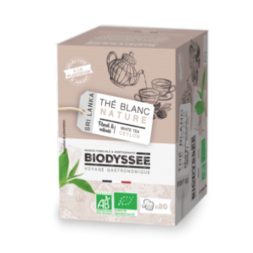 Thé blanc de Ceylan, Biodyssée, 20pcs*