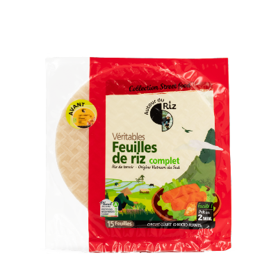 Feuilles de riz complet Ø 22cm 22, Autour du Riz, 150g