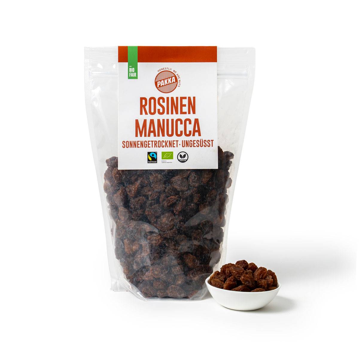 Raisins Manucca non huilés, Pakka, 750g*