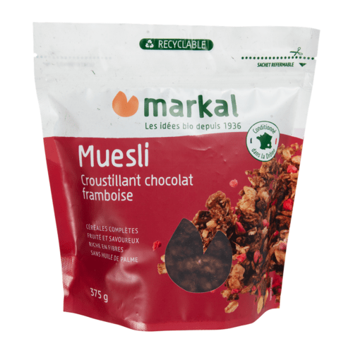 Muesli croustillant chocolat framboise, Markal, 375g*