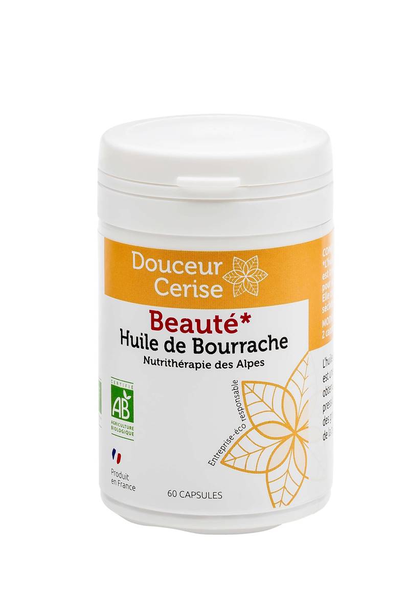 Huile de Bourrache, Douceur Cerise, 60 capsules