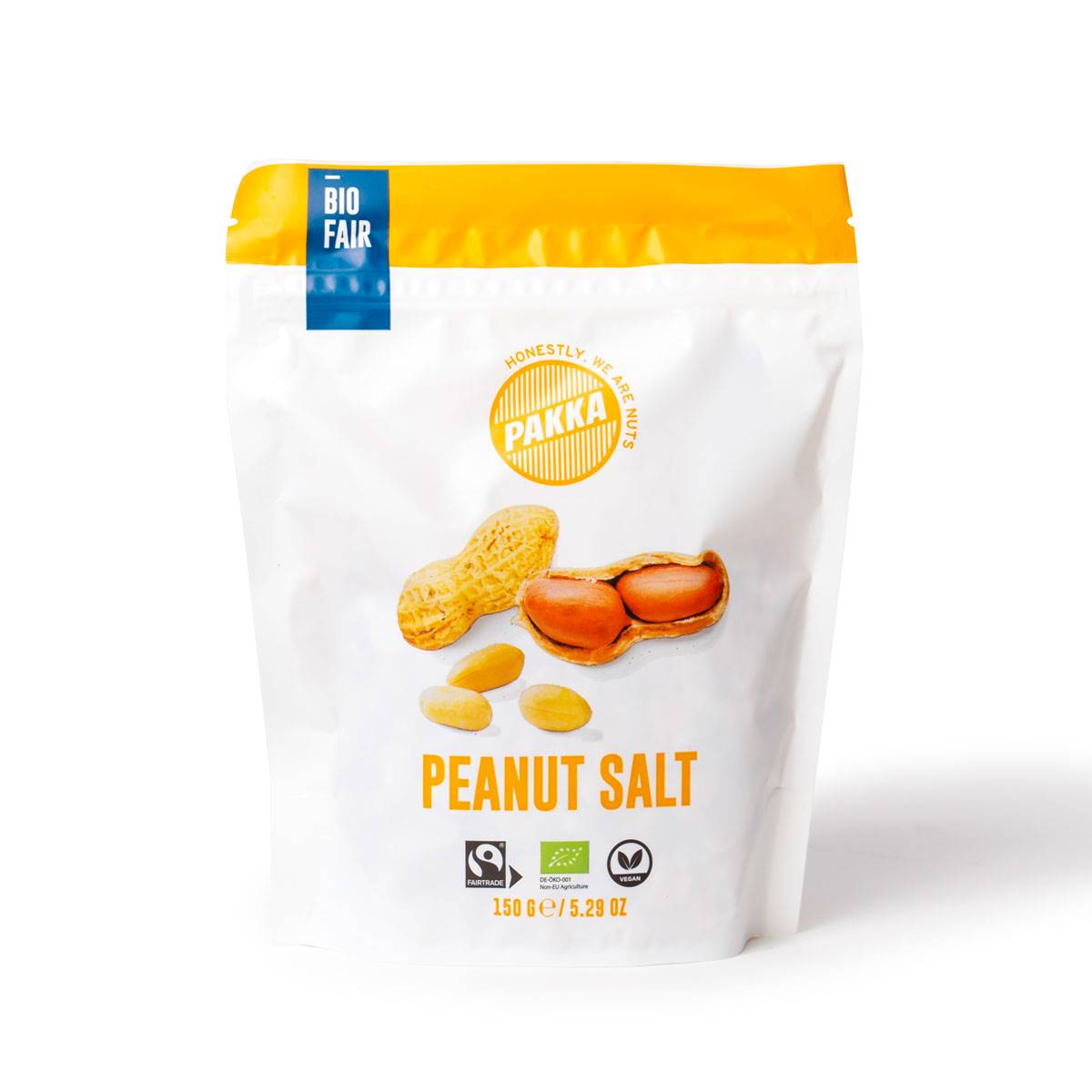 Cacahuètes grillées au sel marin, Pakka, 150g*