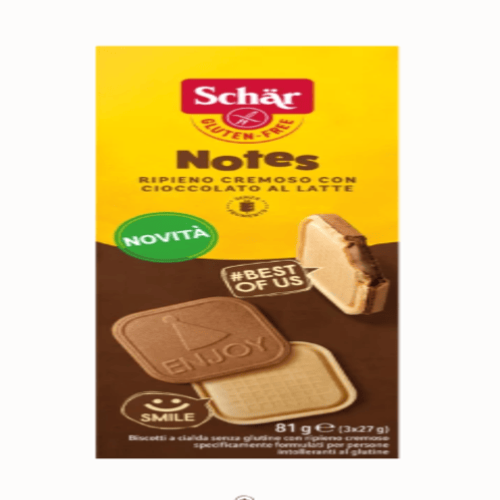 Notes biscuits sans gluten, Schär, 81g