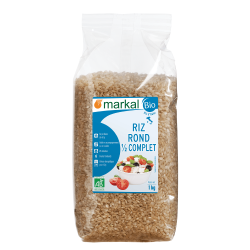 Riz rond 1/2 complet, Markal, 1kg