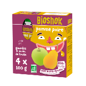 Apfelbirnen Trinkflasche, Bioshok, 4x100g*