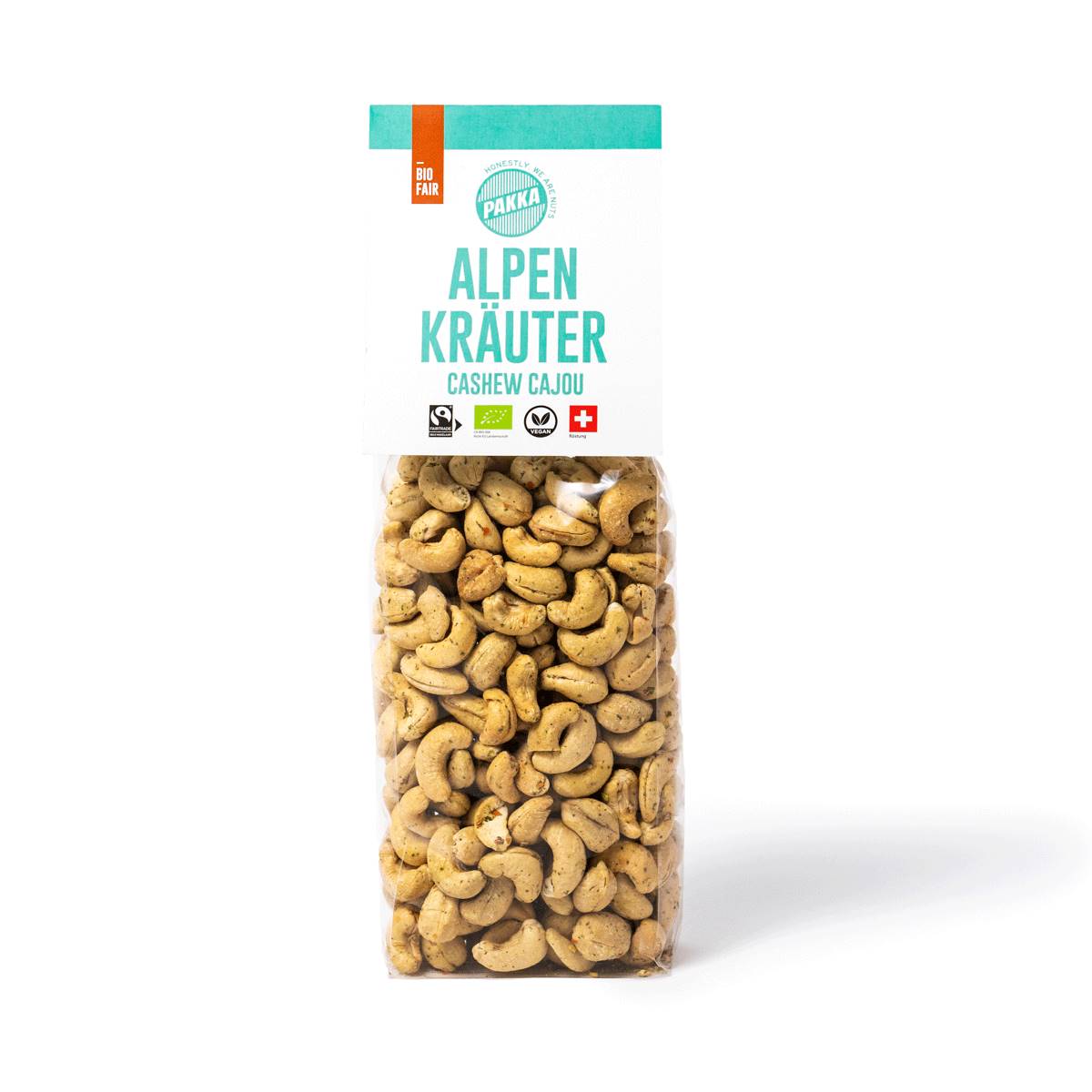 Noix de cajou grillées aux herbes alpines, Pakka, 450g*