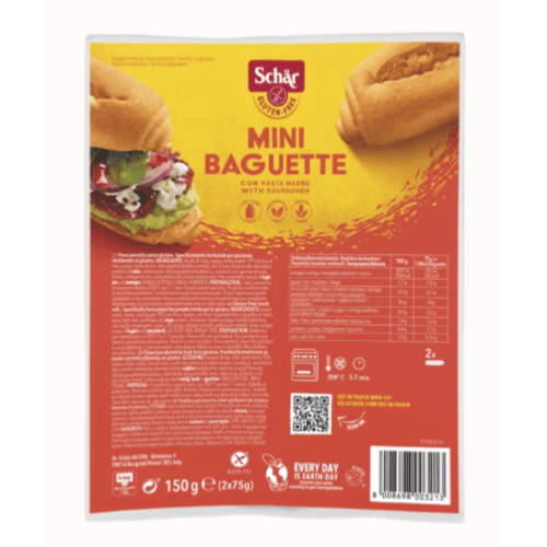 Mini-baguette sans gluten, Schär, 2x75g