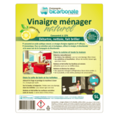 Vinaigre ménager naturel concentré à 12 ° citron, Compagnie du bicarbonate, 5l