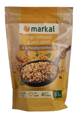 Mix à la méditerranéenne boulgour d'orge & pois cassés, Markal, 350g