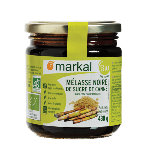 Mélasse noire de sucre de canne, Markal, 430g*