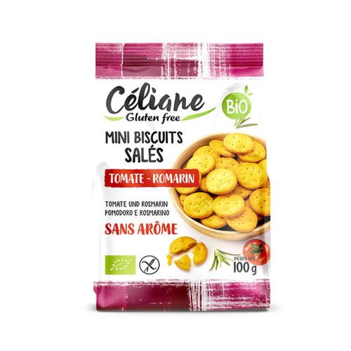 Mini biscuits salés tomate romarin, Céliane Glutenfree, 100g*