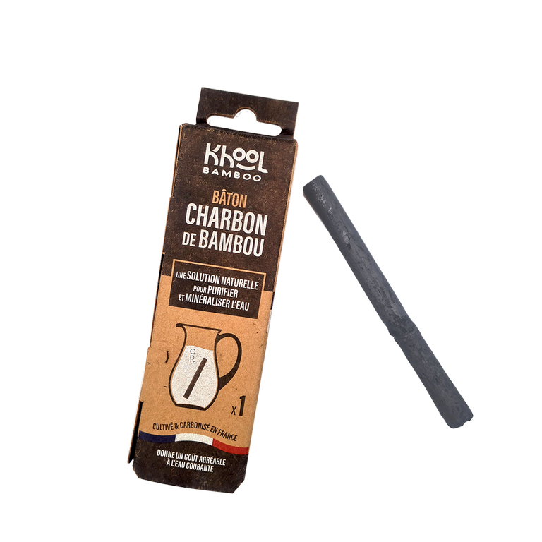 Charbon de bambou bâton fin x1, Khool Bambou, 27g