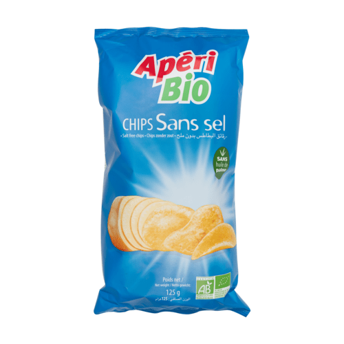Chips sans sel, Apéri Bio, 125g*