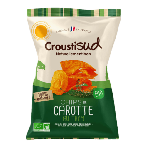 Pétales de carotte au thym, Croustisud, 70g*