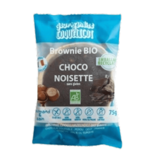 Brownies chocolat noisette sans gluten, Gourmandise & Coquelicot, 75g*