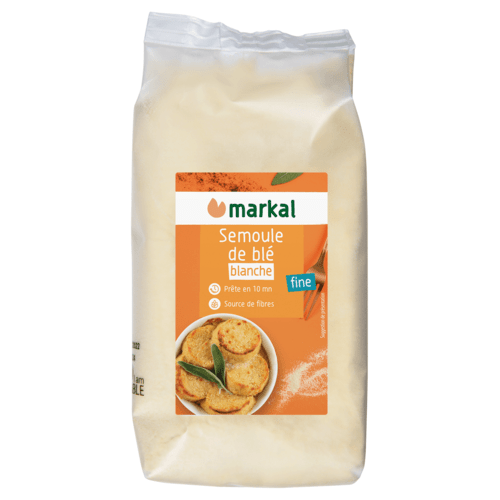 Semoule de blé dur blanche fine, Markal, 500g*