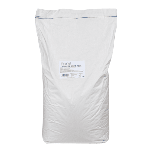 Sucre de canne roux cristallisé, Markal, 25kg*