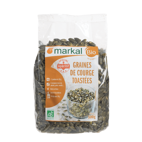 Graines de courge toastées, Markal, 500g*