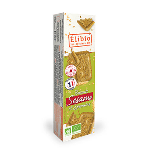 Biscuits sésame et épeautre, Elibio, 150g*