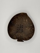 Porte-savon en coquille de noix de coco - feuille de lilas