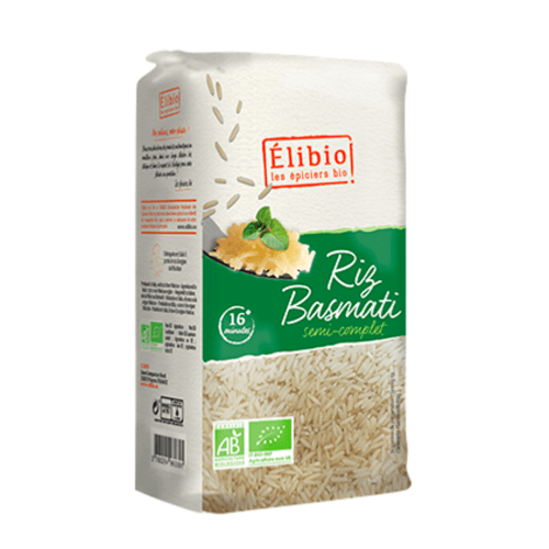 Riz basmati demi-complet bio, Elibio, 1kg*