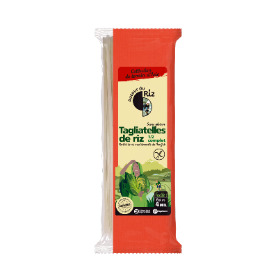 Tagliatelles de riz 1/2 complet 200g Fabriquées en France & Commerce équitable, Autour du Riz, 200g