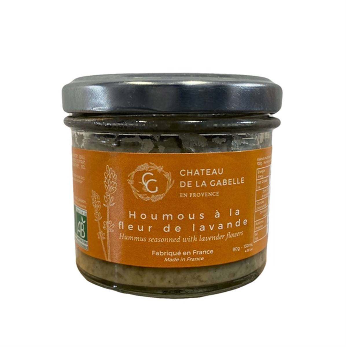 Houmous à la fleur de lavande, Château de la Gabelle, 90g