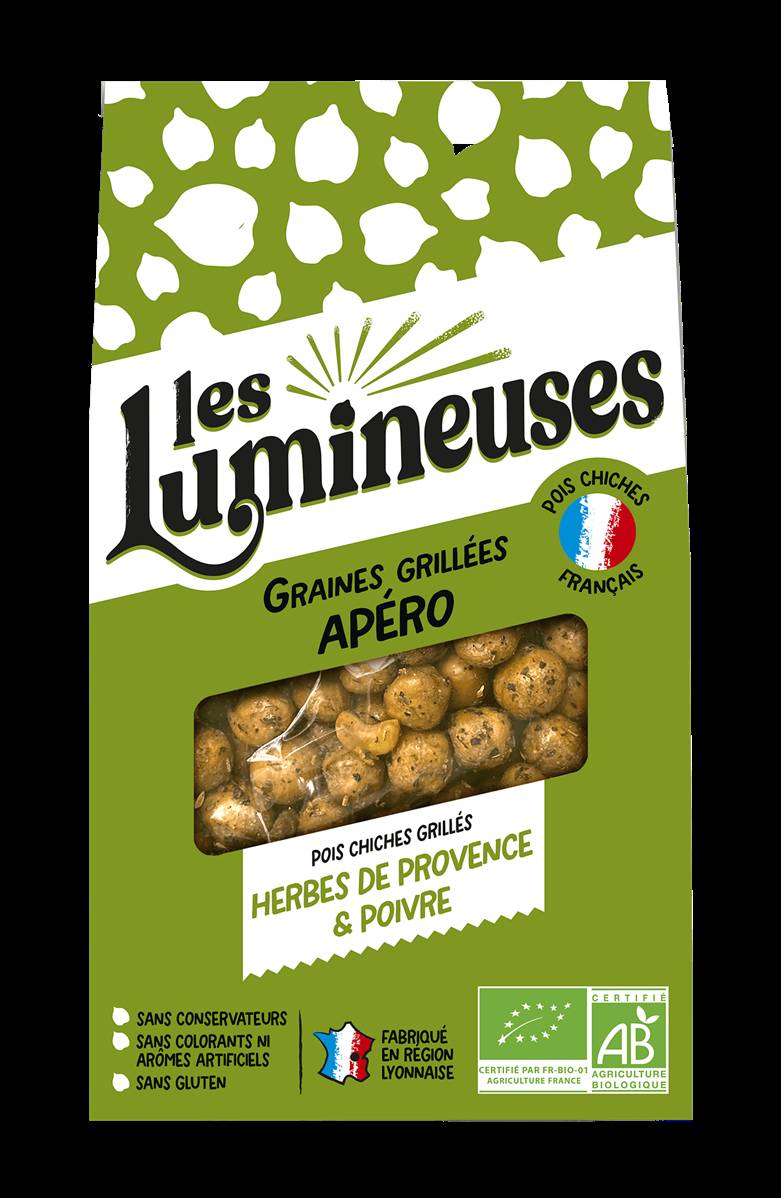 Pois chiche grillé herbes de Provence, Les Lumineuses, 90g