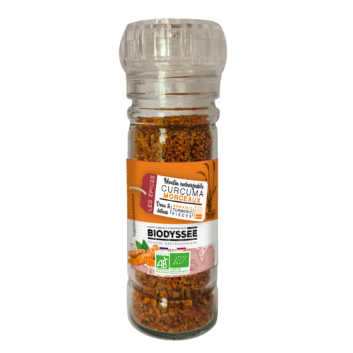 Moulin de curcuma en morceaux, Biodyssée, 35g*