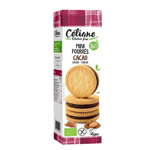 Mini biscuits fourrés cacao, Céliane Glutenfree, 125g*