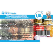 Vinaigre alimentaire naturel concentré à 10°, Compagnie du bicarbonate, 1.5l