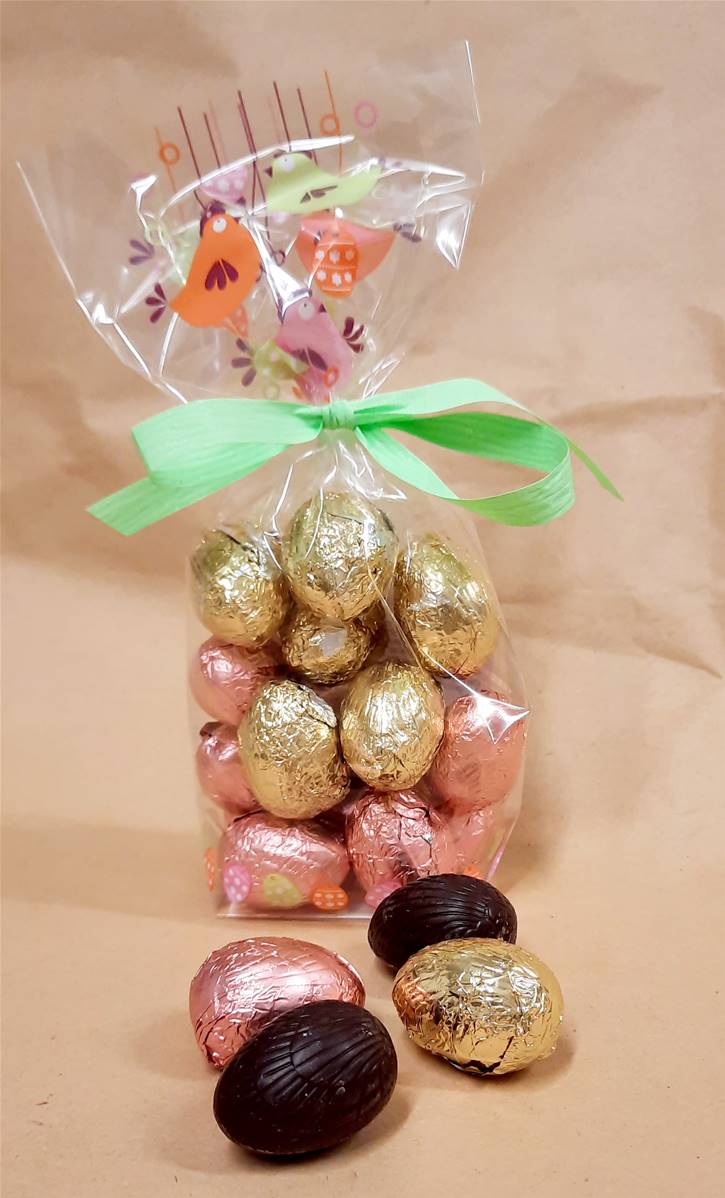 Petits œufs mixtes praliné+framboise, Façon Chocolat, 120g*