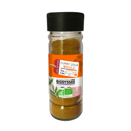 Curry doux moulu, Biodyssée, 35g*