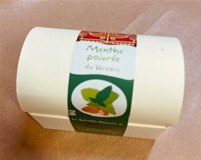 A la menthe forte du Vercors (avec pâte d'amande, HE menthe), Façon Chocolat, 150g