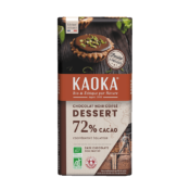 Dessert noir corsé 72% équitable, Kaoka, 200g*